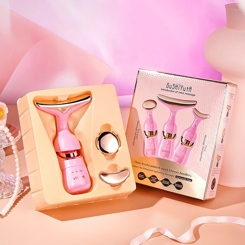LiftGlow™ 3-in-1 Face & Neck Massager – Smooth & Tighten
