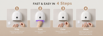 Merzuvo™ Cordless UV Nail Lamp – Salon-Grade Fast &amp; Even Curing