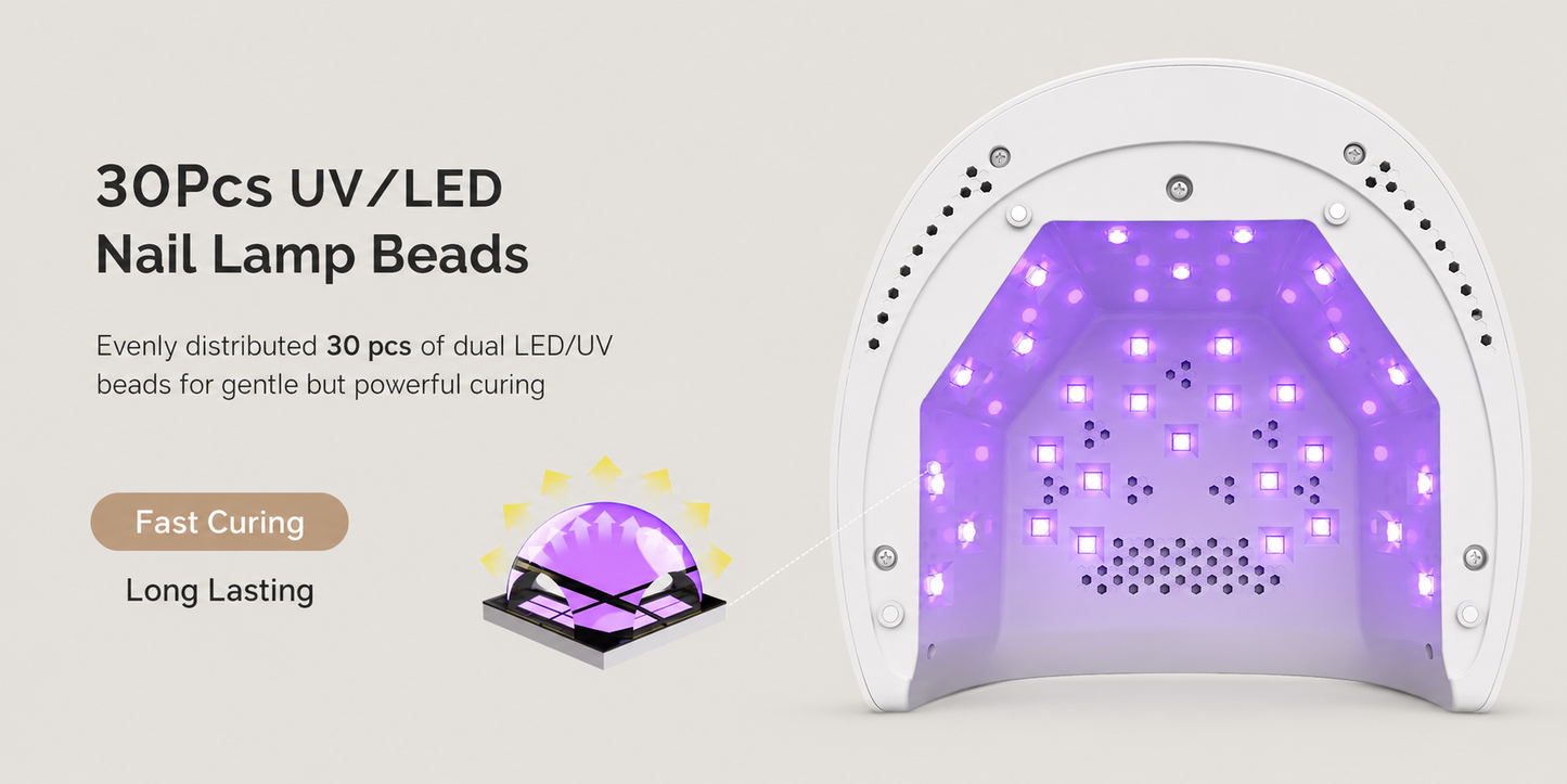 Merzuvo™ Cordless UV Nail Lamp – Salon-Grade Fast &amp; Even Curing