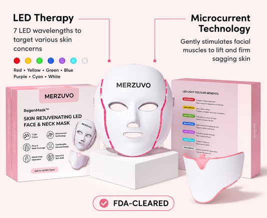 Merzuvo AuraLift Pro™ — Facial Sculpting LED Mask for Jowls & Lower Face