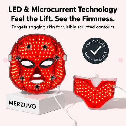 Merzuvo AuraLift Pro™ — Facial Sculpting LED Mask for Jowls & Lower Face