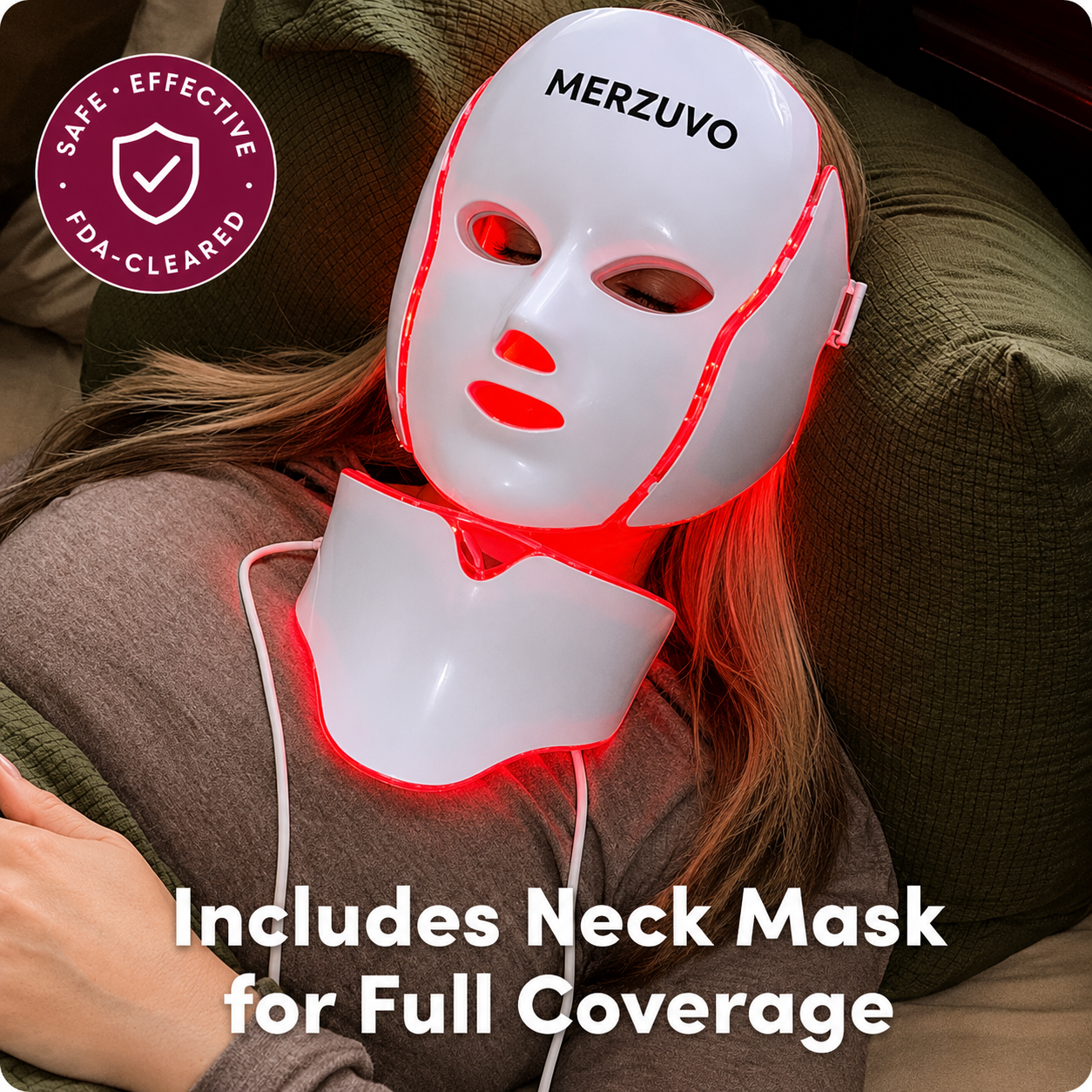 Merzuvo AuraLift Pro™ — Facial Sculpting LED Mask for Jowls & Lower Face