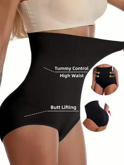 Seamless Ice Silk Tummy Control Underwear – High-Waist, Postpartum Shaping, Ultra-Thin & Invisible
