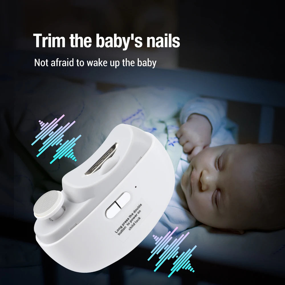 Electric Nail Clipper with LED Light – Safe & Automatic