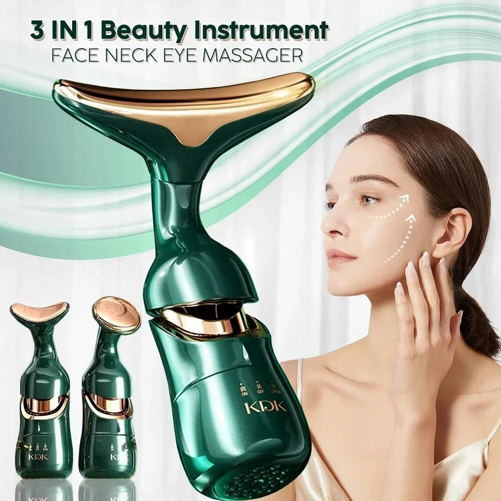 LiftGlow™ 3-in-1 Face & Neck Massager – Smooth & Tighten