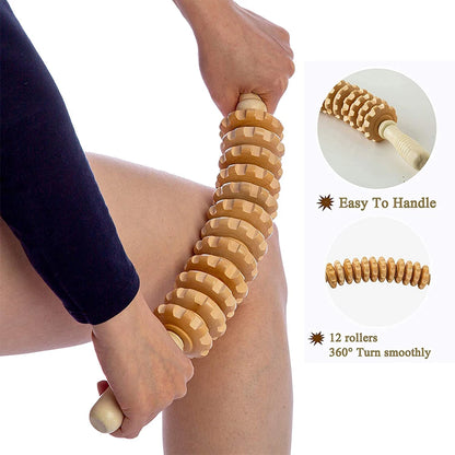 Flexible Wooden Roller – Target Hard-to-Reach Muscles