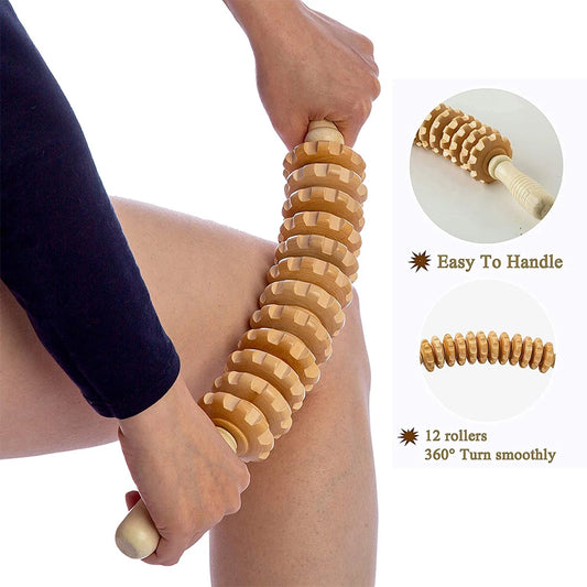 Flexible Wooden Roller – Target Hard-to-Reach Muscles