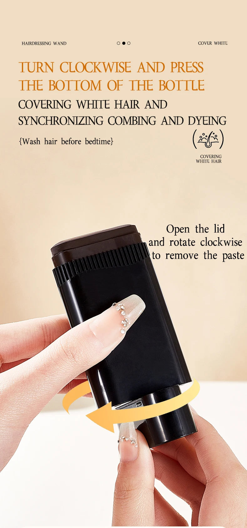 Glide & Cover Comb – Touch-Up Gray Hair in Seconds