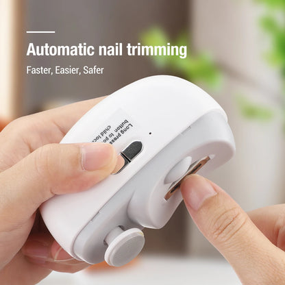 Electric Nail Clipper with LED Light – Safe & Automatic