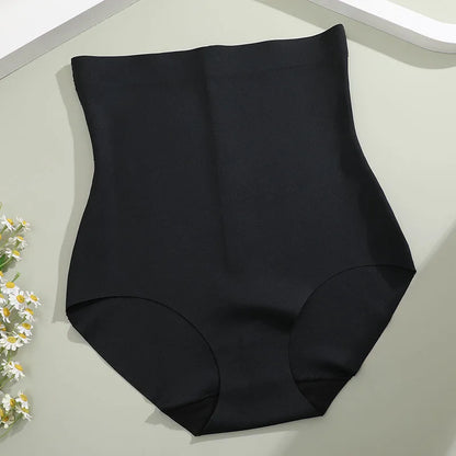 Seamless Ice Silk Tummy Control Underwear – High-Waist, Postpartum Shaping, Ultra-Thin & Invisible