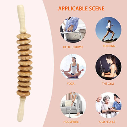 Flexible Wooden Roller – Target Hard-to-Reach Muscles